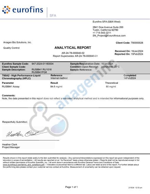 RU58841-Batch-RU1016-RU58841PG8-Concentration-Audit