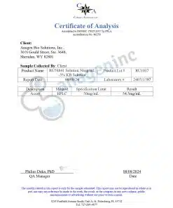 RU58841 Batch RU1017 RU58841KB5 Concentration Audit
